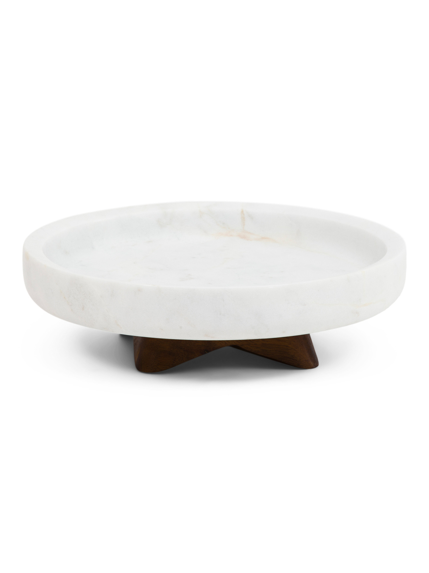 Chevron Fruit Bowl With Wooden Stand | TJ Maxx