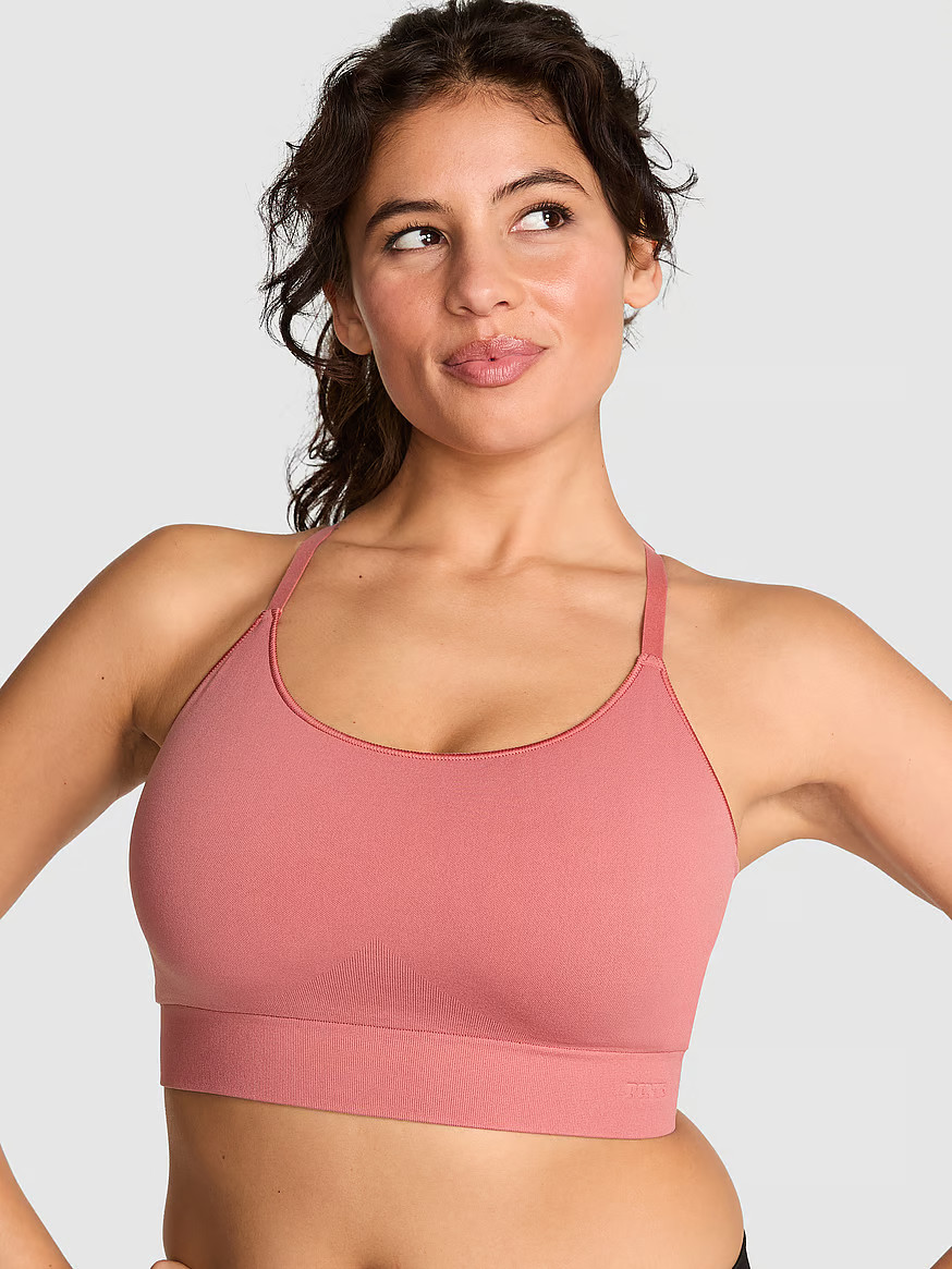 Buy Seamless Scoop Racerback Sports Bra, Soft Begonia - Order Sport Bras online - Victoria's Secr... | Victoria's Secret (US / CA )