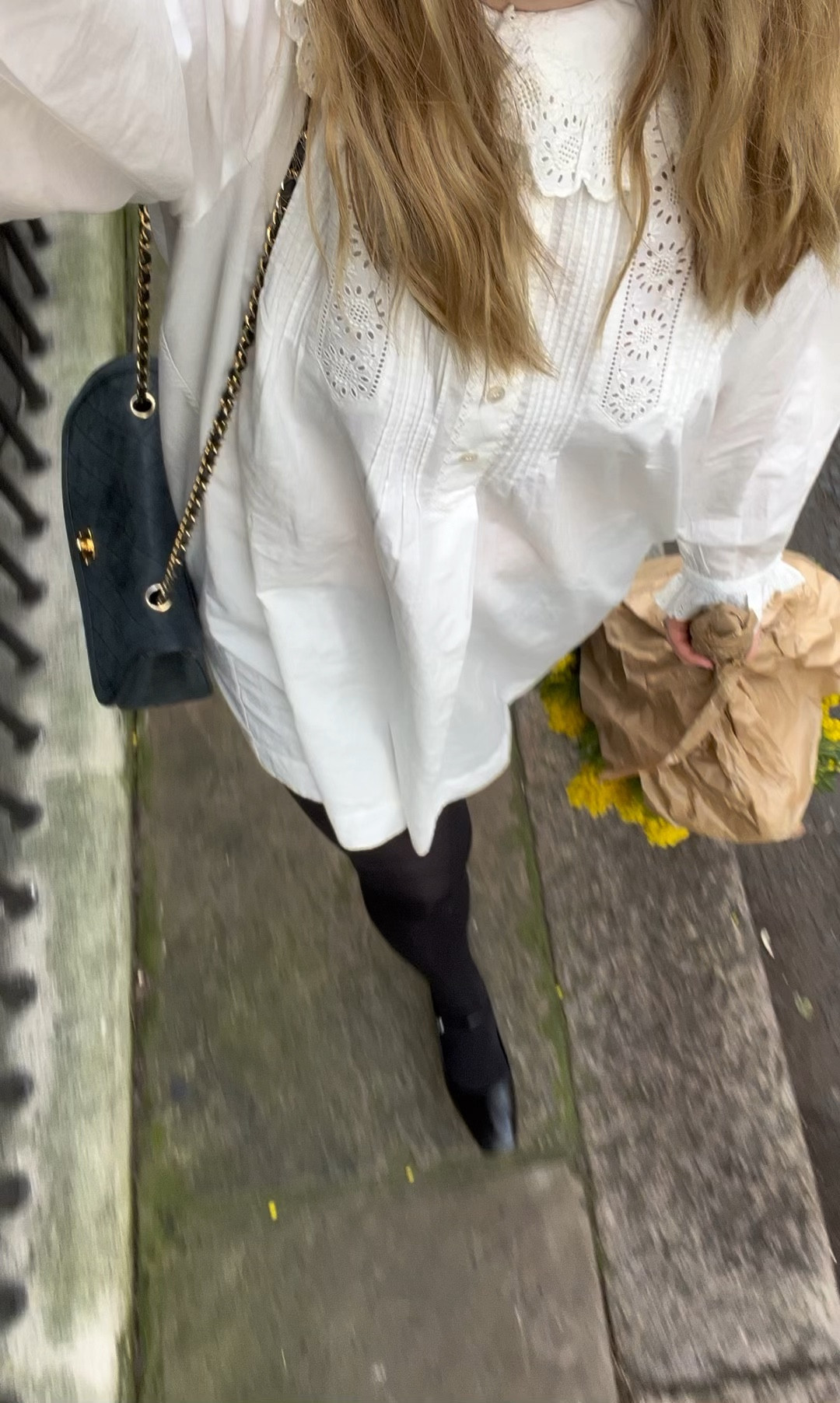 Spring Outfit Inspiration, Transitional Style, Doen Dress, Broderie Dress, Mary Jane Ballet Flats, Spring Style 