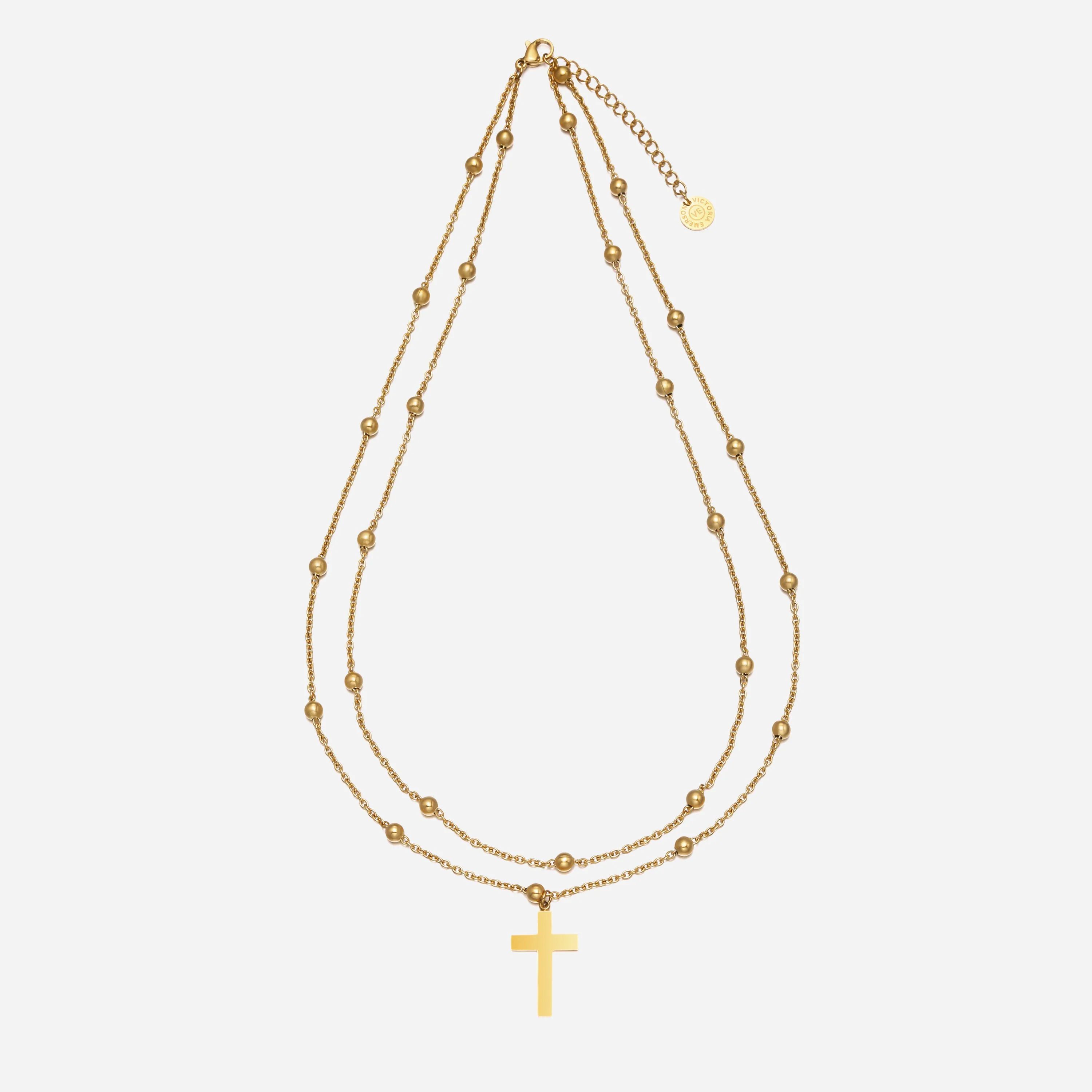 Faith Layered Cross Necklace | Victoria Emerson
