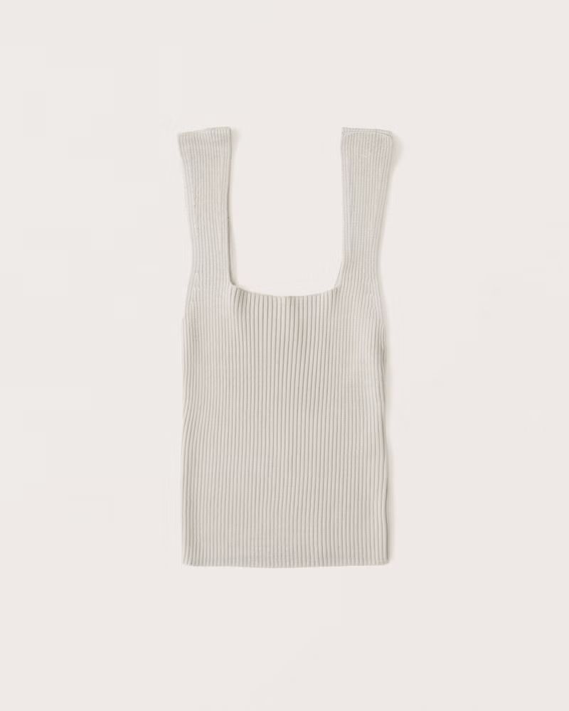 Elevated Ribbed Squareneck Tank | Abercrombie & Fitch (US)
