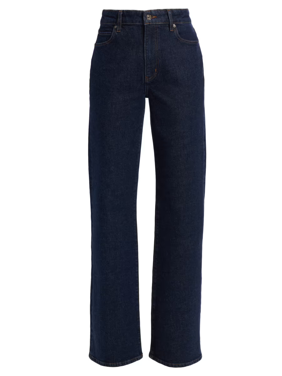 Frame The Arrow Straight Mid-Rise Jeans | Saks Fifth Avenue | Saks Fifth Avenue