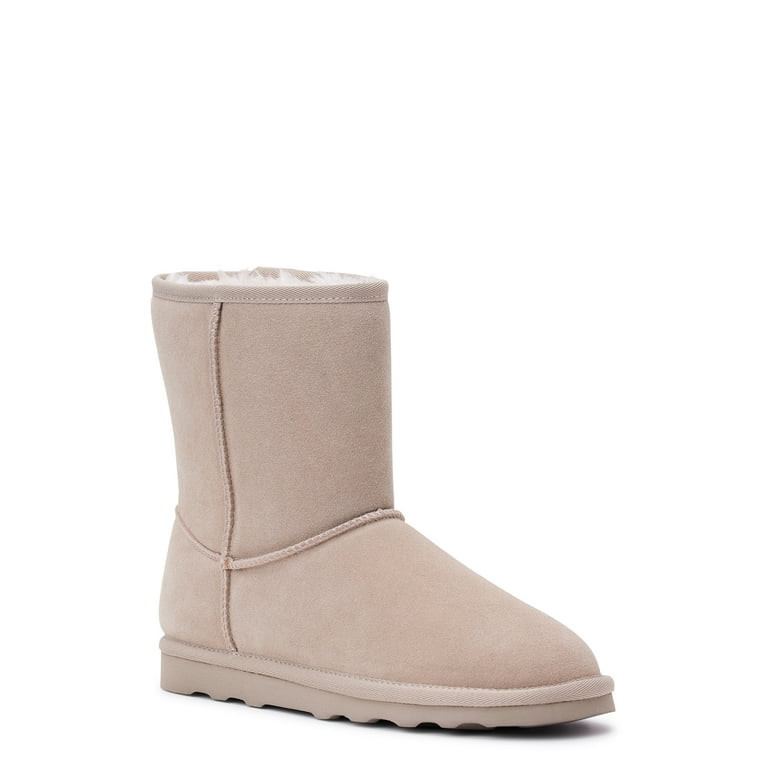 Time and Tru Women's Genuine Suede Boots, Wide Width Available | Walmart (US)