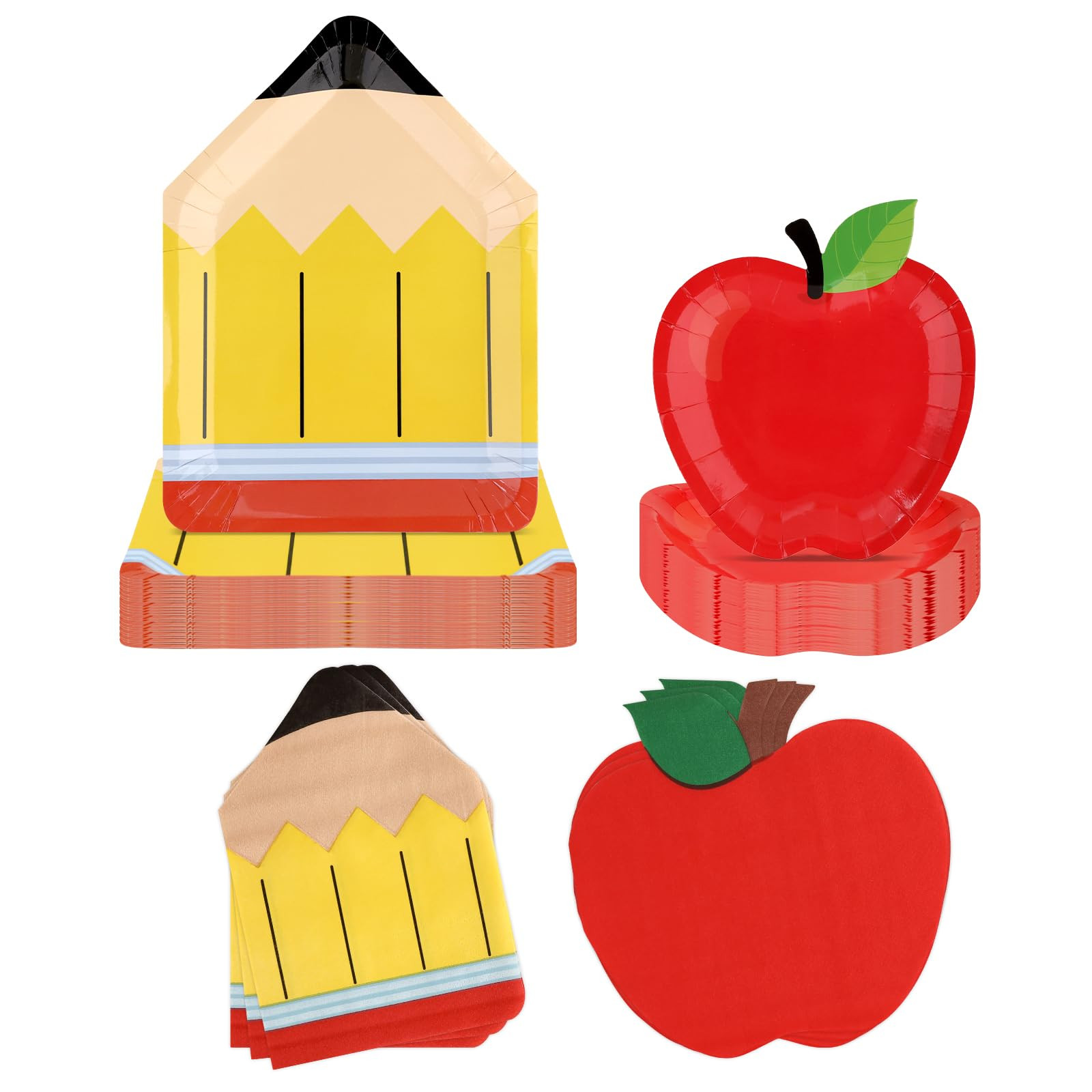 Back to School Decorations Party Supplies Set for 24-Disposable Paper Plates and Napkins, Welcome... | Amazon (US)