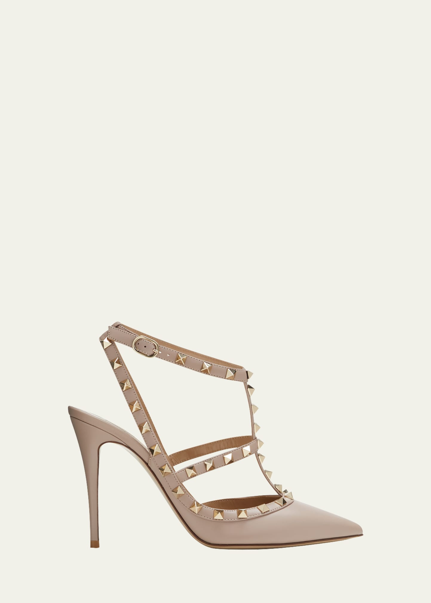Valentino Garavani Roman Stud Pointed Caged Pumps | Bergdorf Goodman