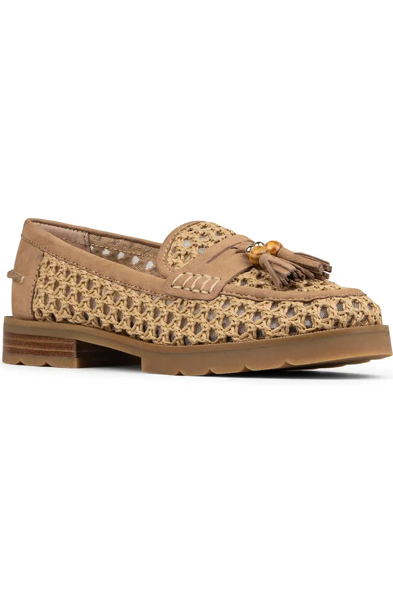 Lenny Woven Raffia Tassel Loafer (Women) | Nordstrom