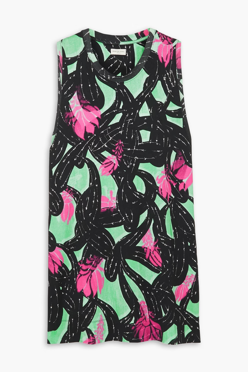 Printed cotton-jersey mini dress | The Outnet (US and CA)