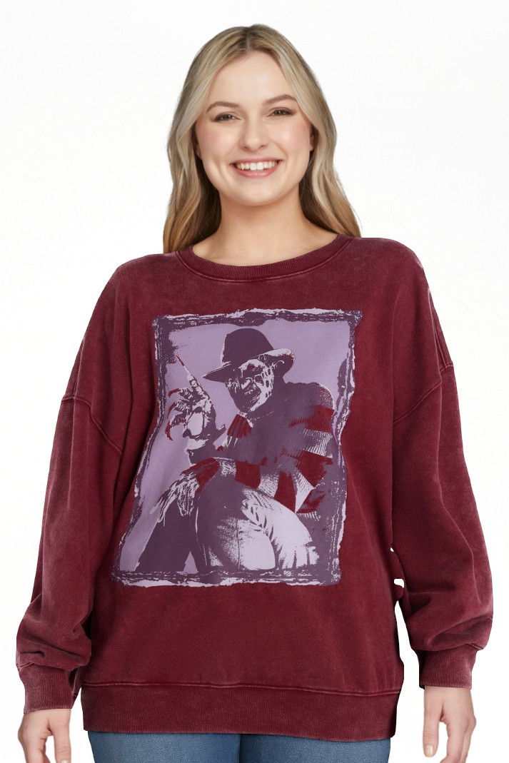 A Nightmare on Elm Street Women\u2019s Graphic Halloween Sweatshirt, Sizes XXS-XXL | Walmart (US)