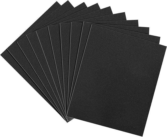 220 Grit Sandpaper, 9 x 11 Inch Wet Dry Sand Paper Hand Abrasive Sanding Sheets for Wood Metal Au... | Amazon (US)