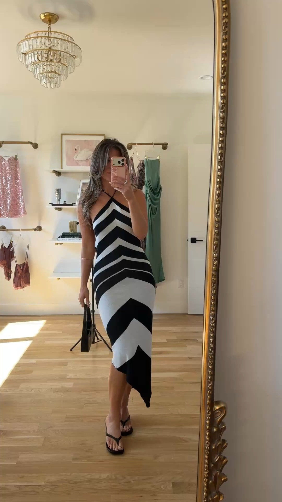 cupshe black and white chevron-striped halter maxi dress with open tie back  resortwear under $55 for every destination 🌴🐚

Cupshe code: chic

I’m 5’4” and wearing my usual smalls in all!

swim, bikini, one piece swimsuit, summer swim, cover up, resortwear, resort outfits, vacation outfits, vacation dresses, beach vacation outfits, summer vacation outfits, tropical vacation outfits, vacation outfit ideas, summer dresses, casual summer outfits, summer outfit ideas, everyday summer outfits, summer fashion finds

#LTKSeasonal #LTKTravel #LTKU
