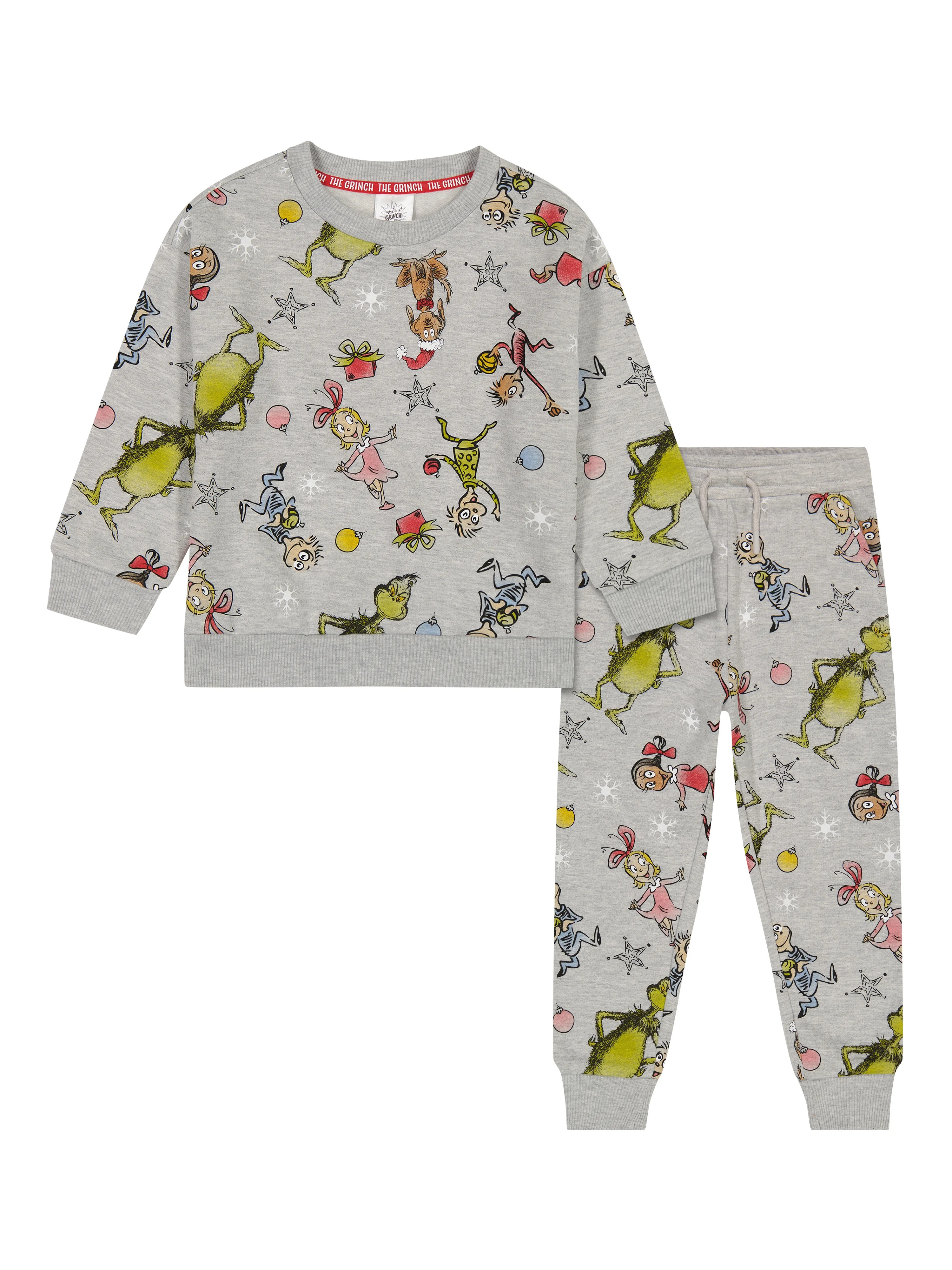 The Grinch Toddler Fleece Printed 2 Piece Set, Grey, Sizes 2T - 5T | Walmart (US)