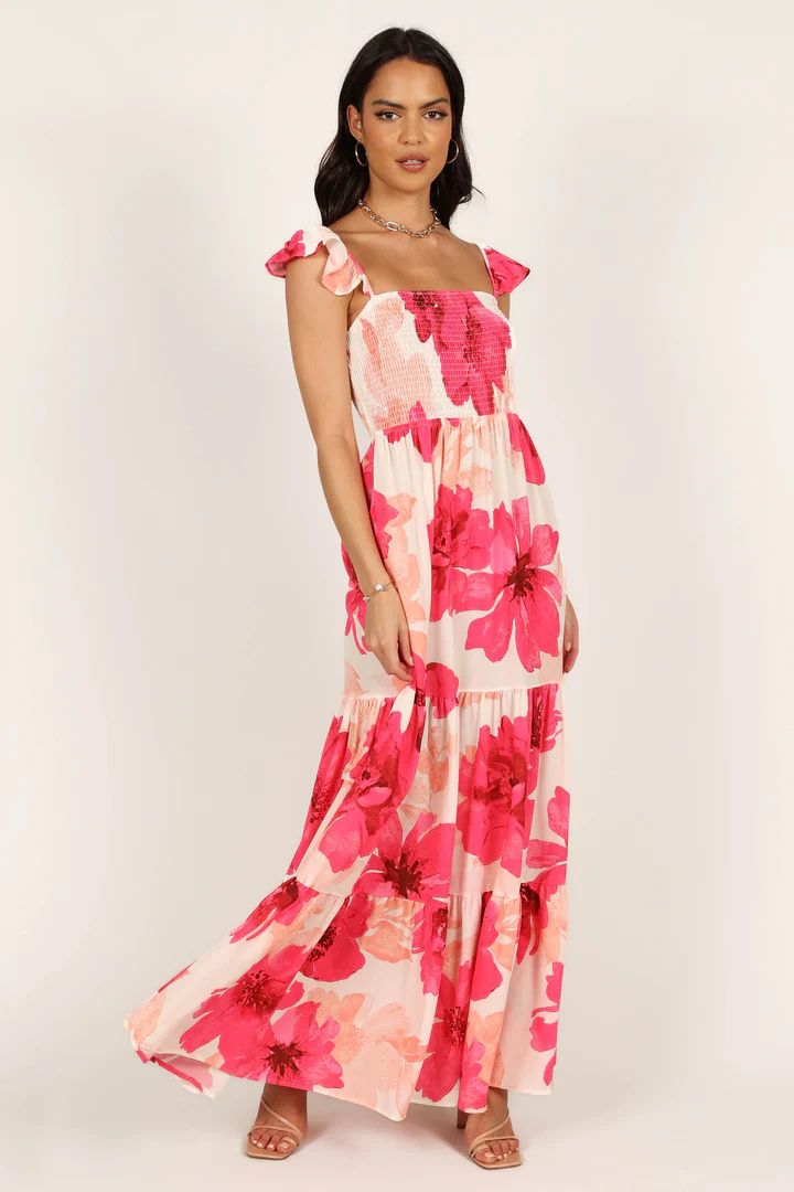 Tilly Shirred Maxi Dress - Pink | Petal & Pup (US)