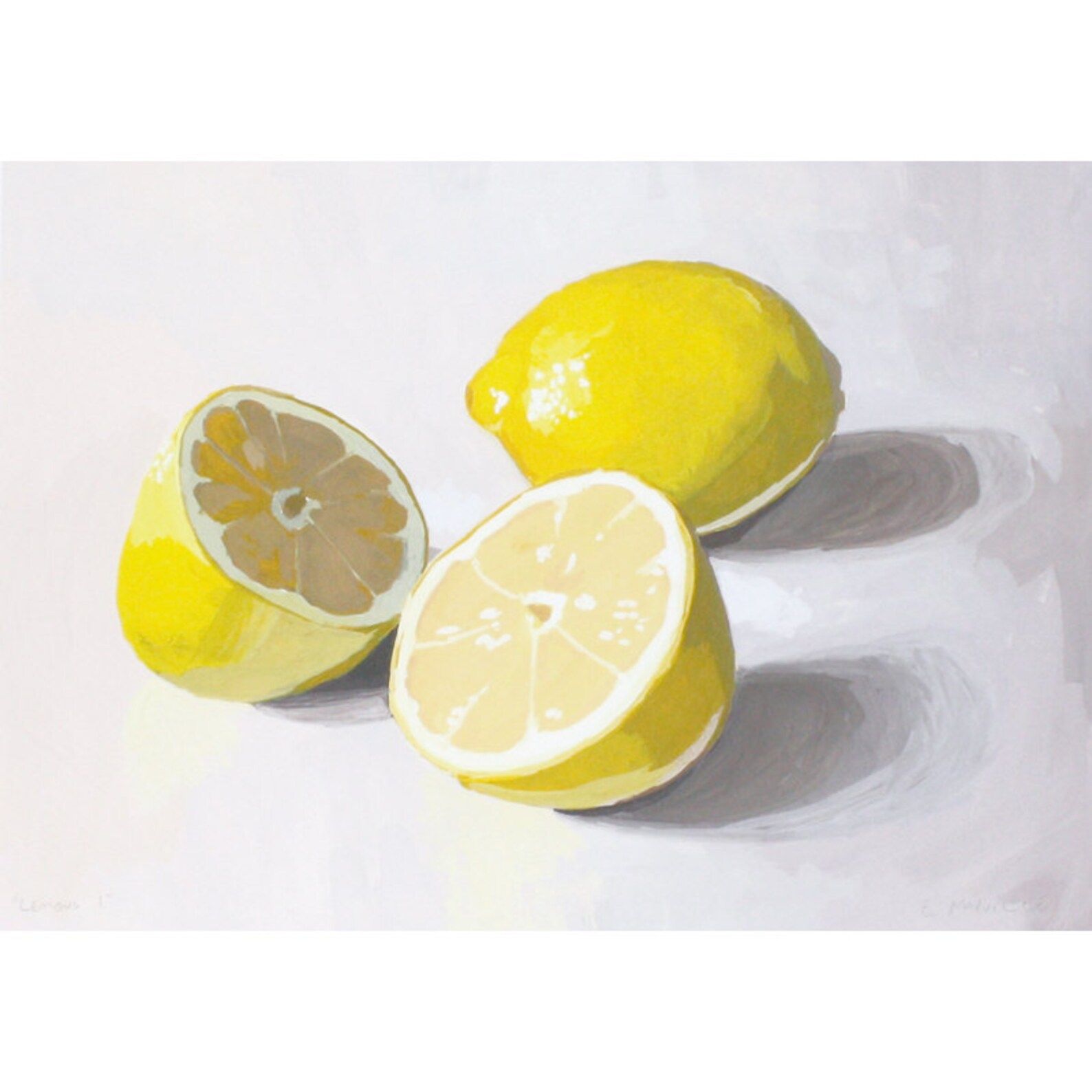 5x7" print - lemon still life - "Lemons 1" | Etsy (US)