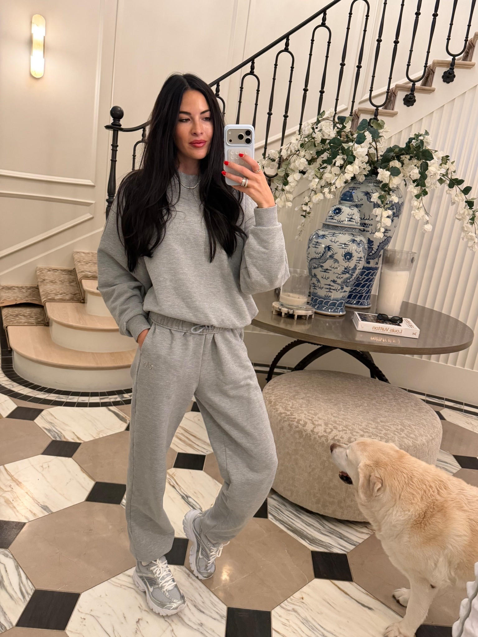 Fave sweat set!! 🩶 wearing a S in top & bottom 