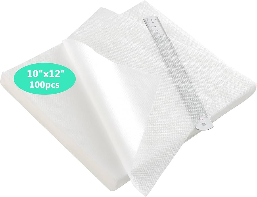 12"x10" 100 Sheets No Show Mesh Embroidery Stabilizer Backing for 5x7 Hoops 1.8oz Light Weight fo... | Amazon (US)