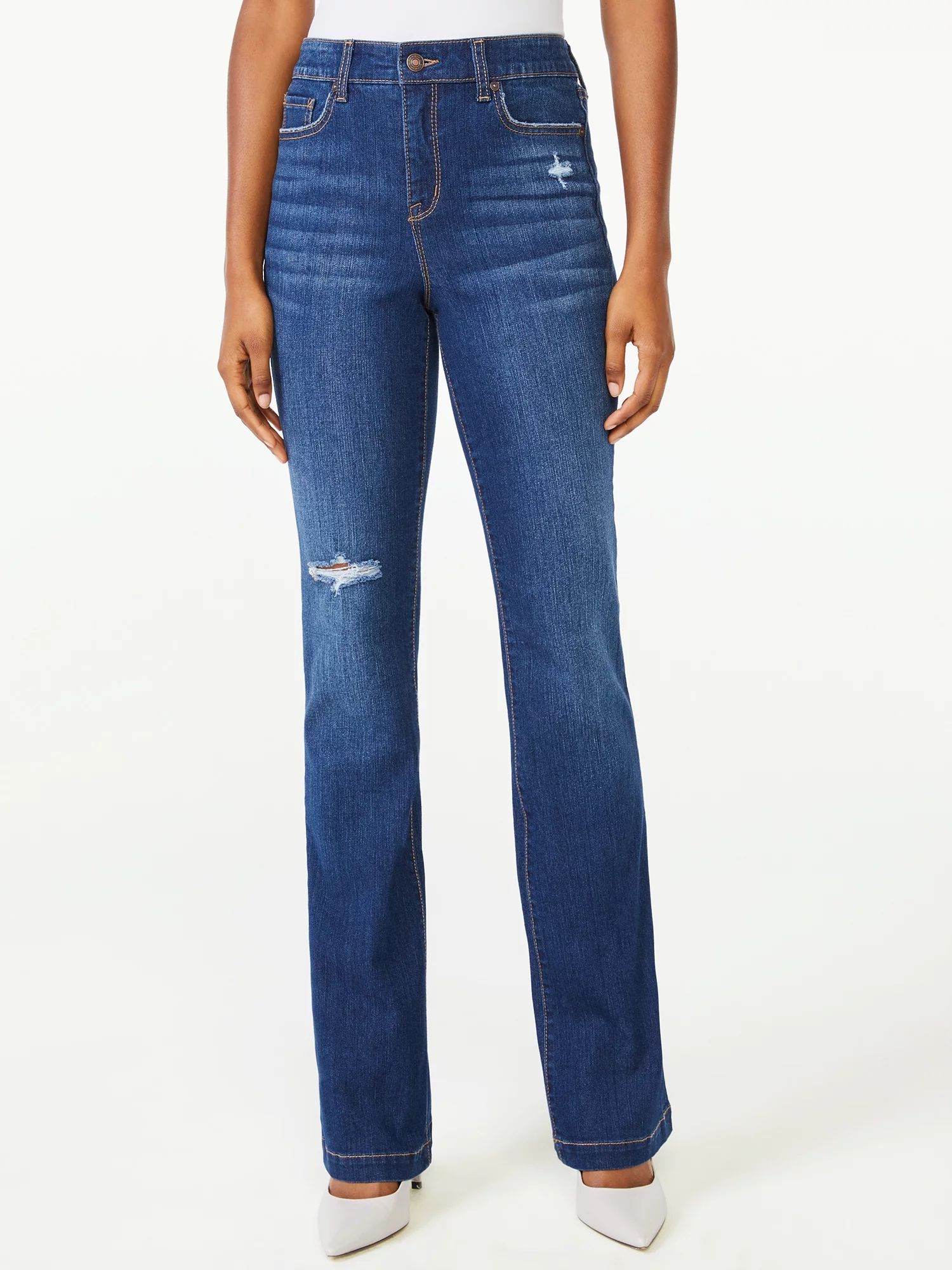 Scoop Women's High-Rise Slim Bootcut Jeans - Walmart.com | Walmart (US)