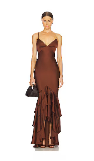 Cleo Gown in Chocolate Brown | Revolve Clothing (Global)