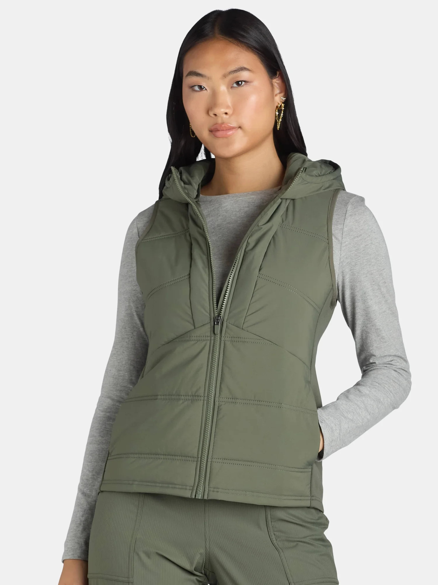Avia Women's Hooded Quilted Vest, Sizes XS-XXXL - Walmart.com | Walmart (US)
