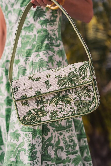 How stunning is this beaded Staud handbag?? 😍💚 Perfect for spring and summer! 

~Erin xo 

#LTKitbag #LTKSeasonal