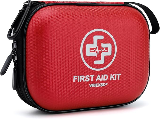 Mini First Aid Kit - 150 Piece Small Waterproof Hard Shell Medical Kit for Home, Car, Travel, Cam... | Amazon (US)