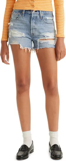 501® Original Ripped Cutoff Denim Shorts | Nordstrom