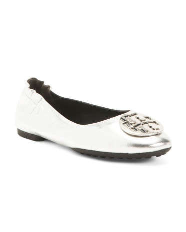 Leather Shine Ballet Flats | TJ Maxx