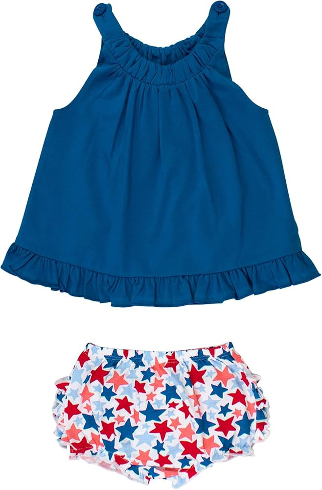 RuffleButts Baby/Toddler Girls Swing Top & Bloomer Coordinated Set | Amazon (US)