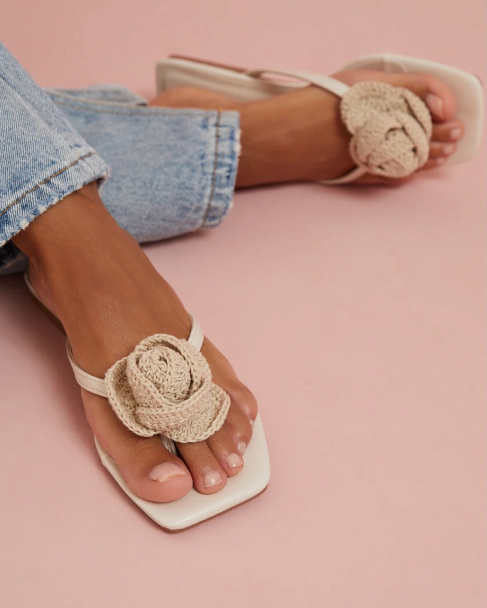 Rosette flower sandals 

#LTKstyletip #LTKshoecrush