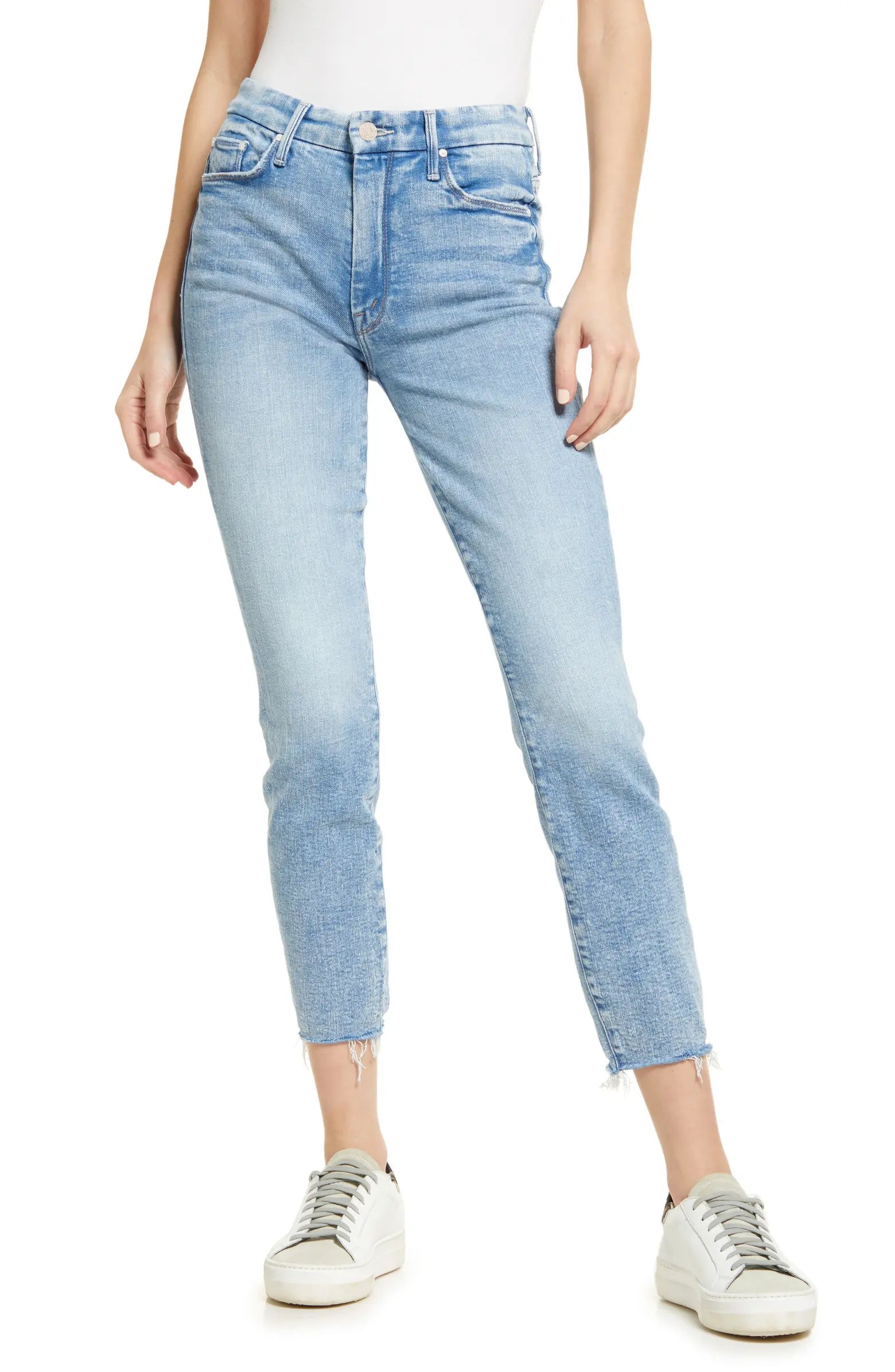 MOTHER The Looker High Waist Frayed Ankle Skinny Jeans | Nordstrom | Nordstrom