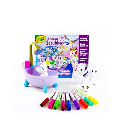 Crayola Scribble Scrubbie Peculiar Pets, Washable Pet Grooming Toy Set for Kids, DIY Toddler Arts & Crafts, Gifts for Girls & Boys, Ages 3+ | Amazon (US)