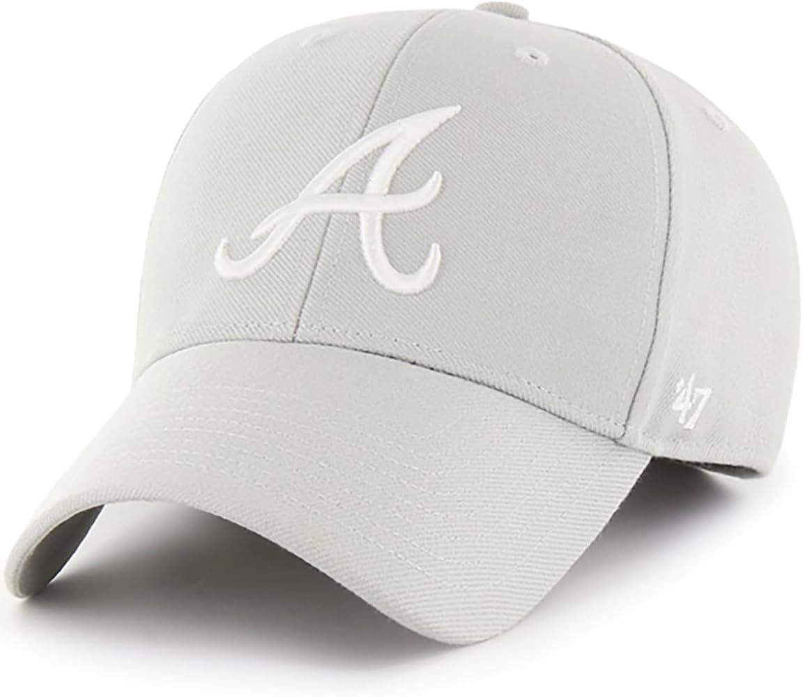 47 Brand MLB Gray Team Color Primary Logo MVP Adjustable Structure Baseball Cap Hat, Adult One Si... | Amazon (US)