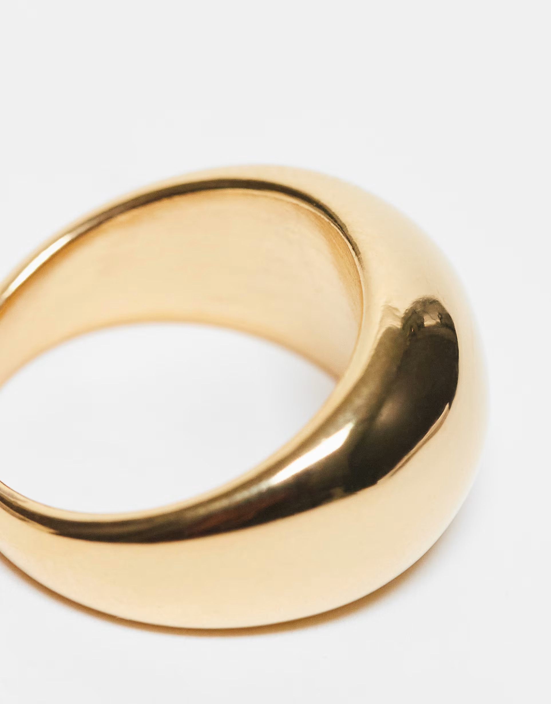 ASOS DESIGN waterproof stainless steel ring with bubble design in gold | ASOS (Global)