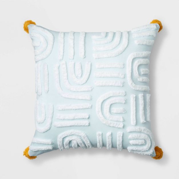 Square Abstract Rainbow Throw Pillow Airy Blue - Pillowfort™ | Target