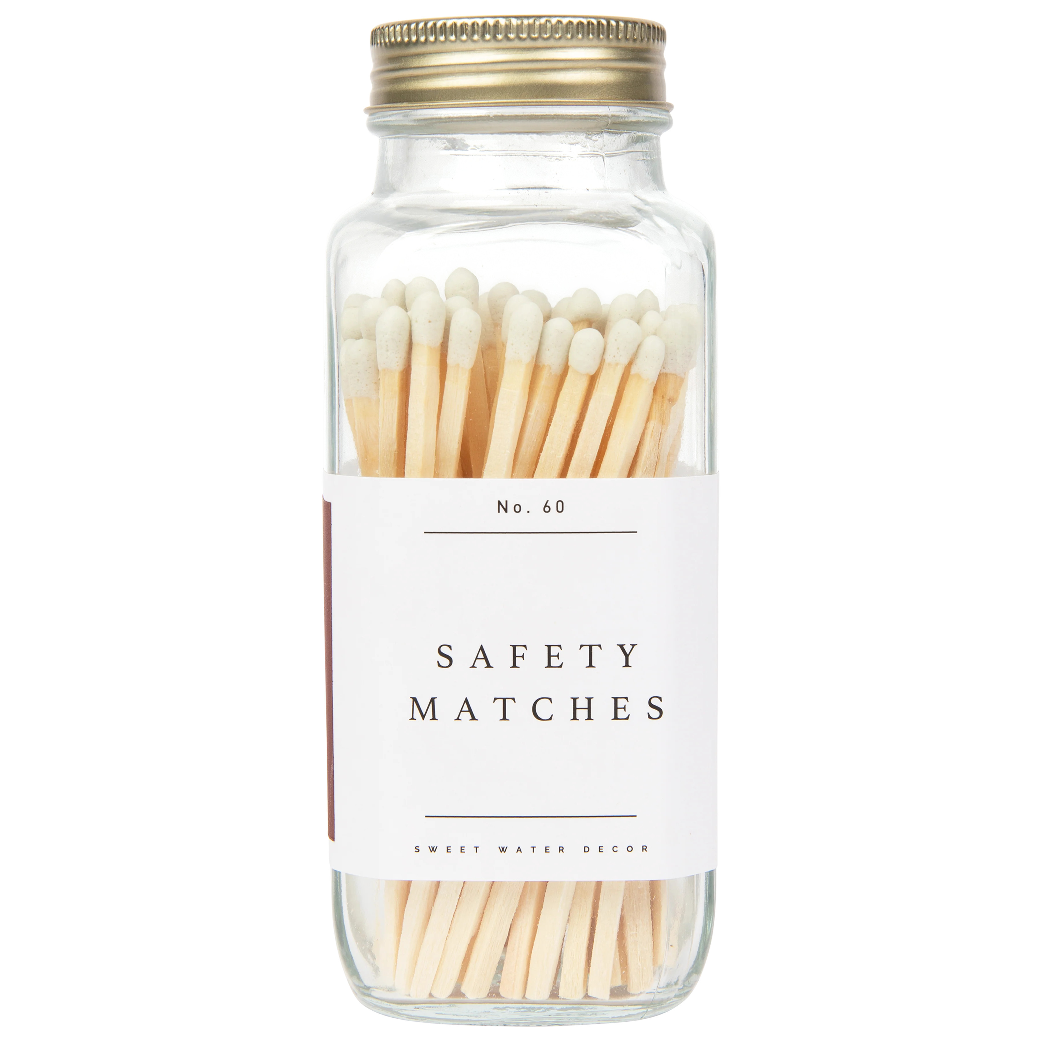 White Tip Safety Matches - 60 Count, 3.75" | Sweet Water Decor, LLC