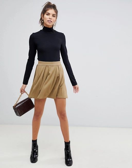 ASOS DESIGN mini skirt with box pleats | ASOS US