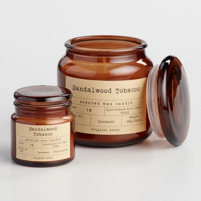 Sandalwood Tobacco Apothecary Filled Jar Candle | World Market