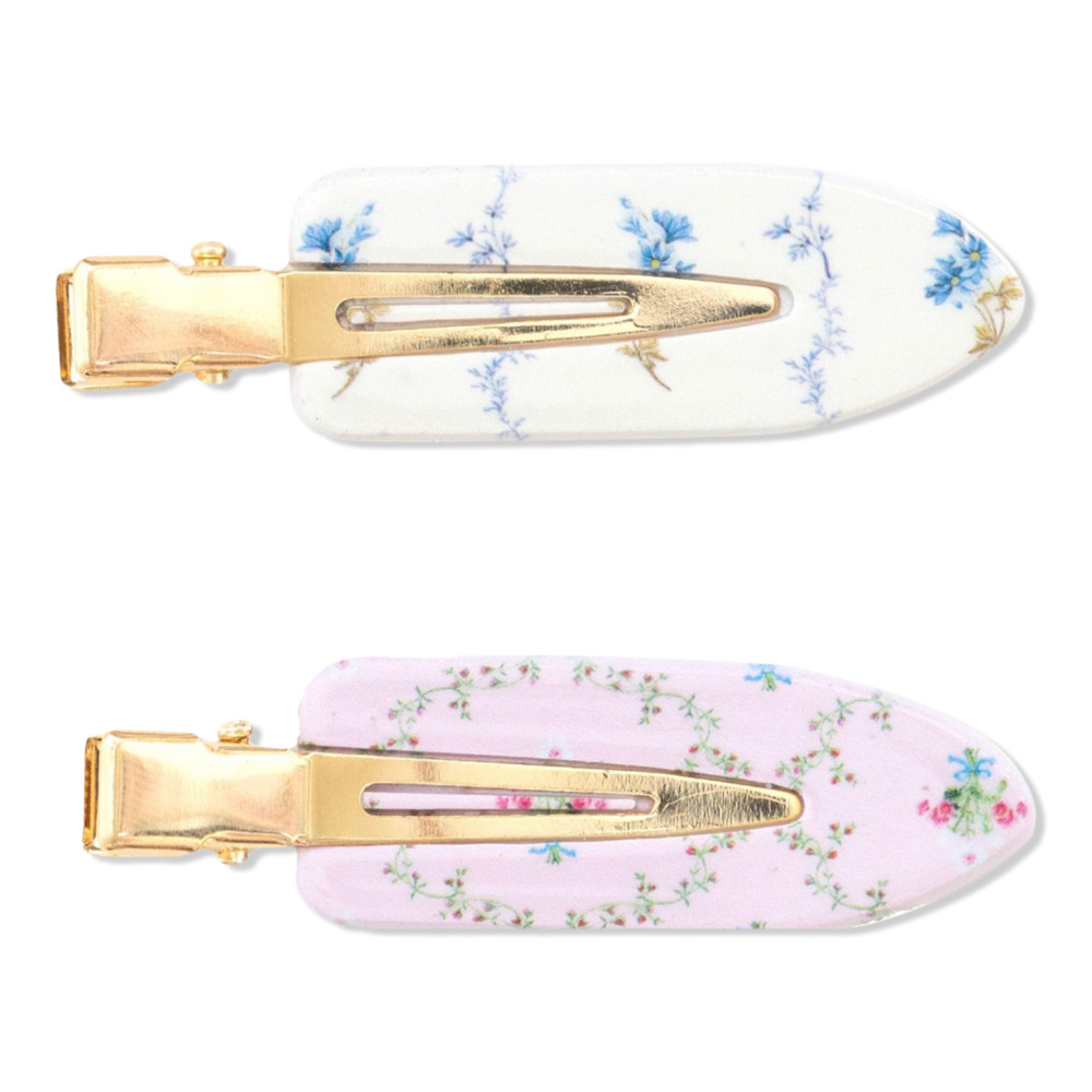 Wet Brush x Hill House Creaseless Clips- Bluebell Waltz/Pink Trellis | Ulta