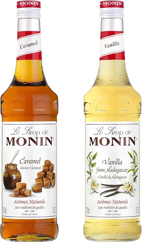 MONIN - Assortiment Sirop de Caramel et Sirop de Vanille pour Café, Cappuccino, Latte et Chocola... | Amazon (FR)