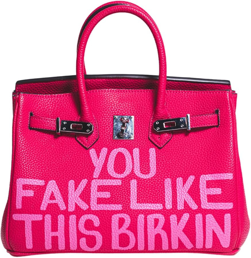 35 CM, Top Handle Handbag, Silver Hardware | Amazon (US)