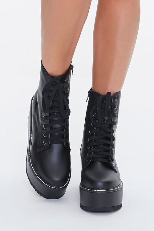 Faux Leather Platform Ankle Boots | Forever 21 (US)
