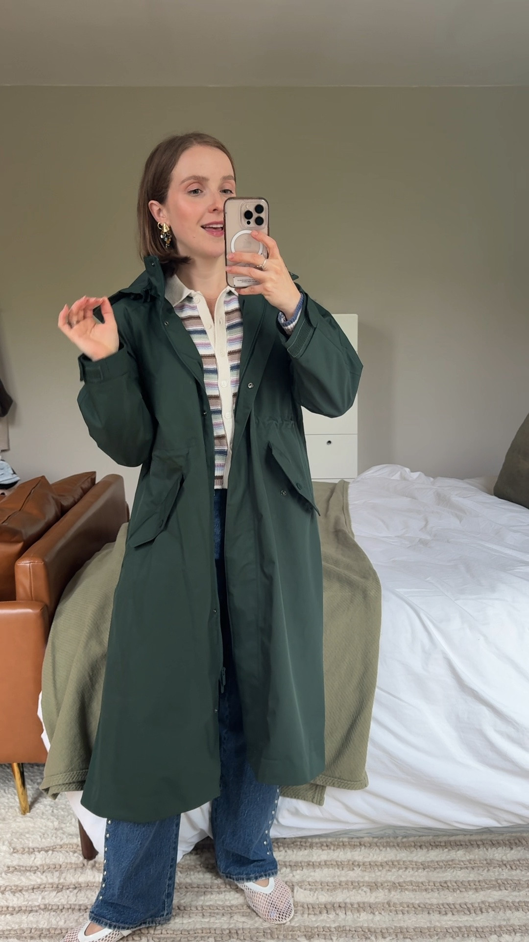 Adult raincoat unlocked, love this trench structured raincoat from quince, zip and front closure and detachable hood. Wearing xs free 365 day returns

#LTKootd #LTKdayinmylife