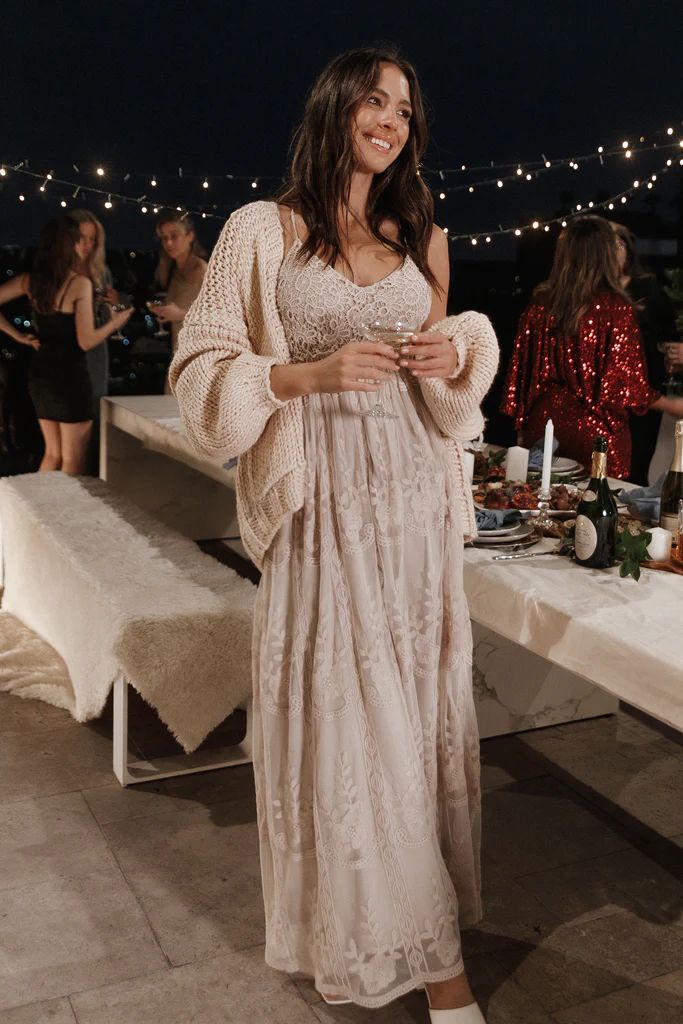 Montauk Lace Maxi Dress - Champagne | Petal & Pup (US)