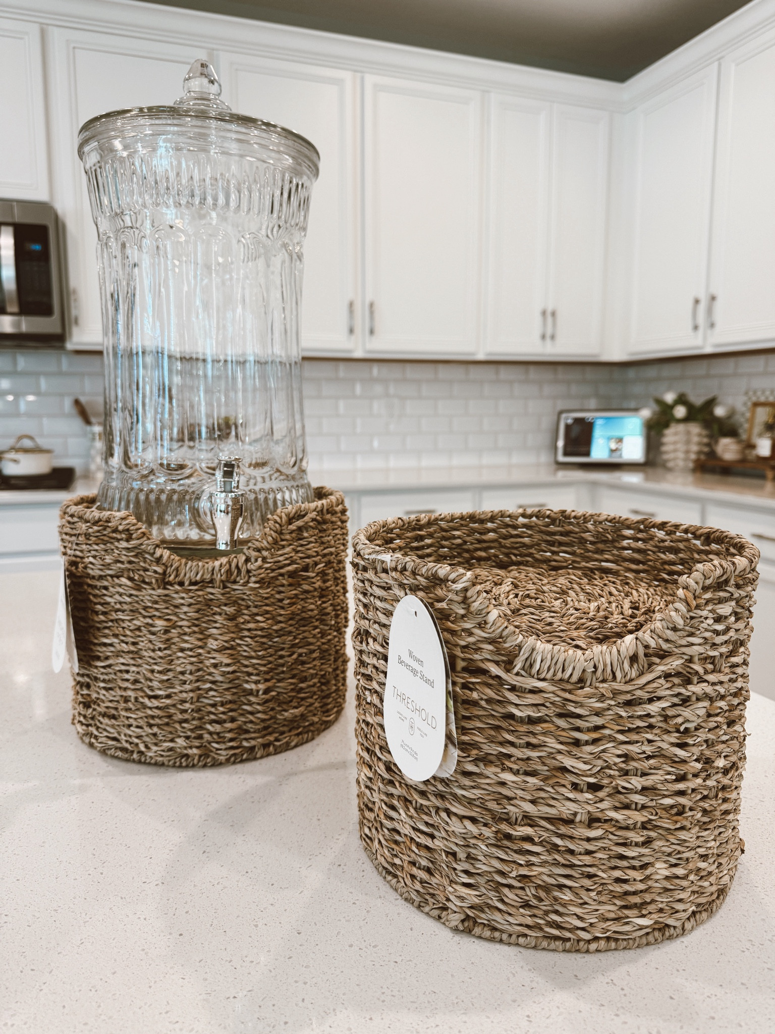 Drink dispenser basket 🤎 In case you need one 🔗 they are only $15 

#LTKsalealert #LTKxTarget #LTKSeasonal