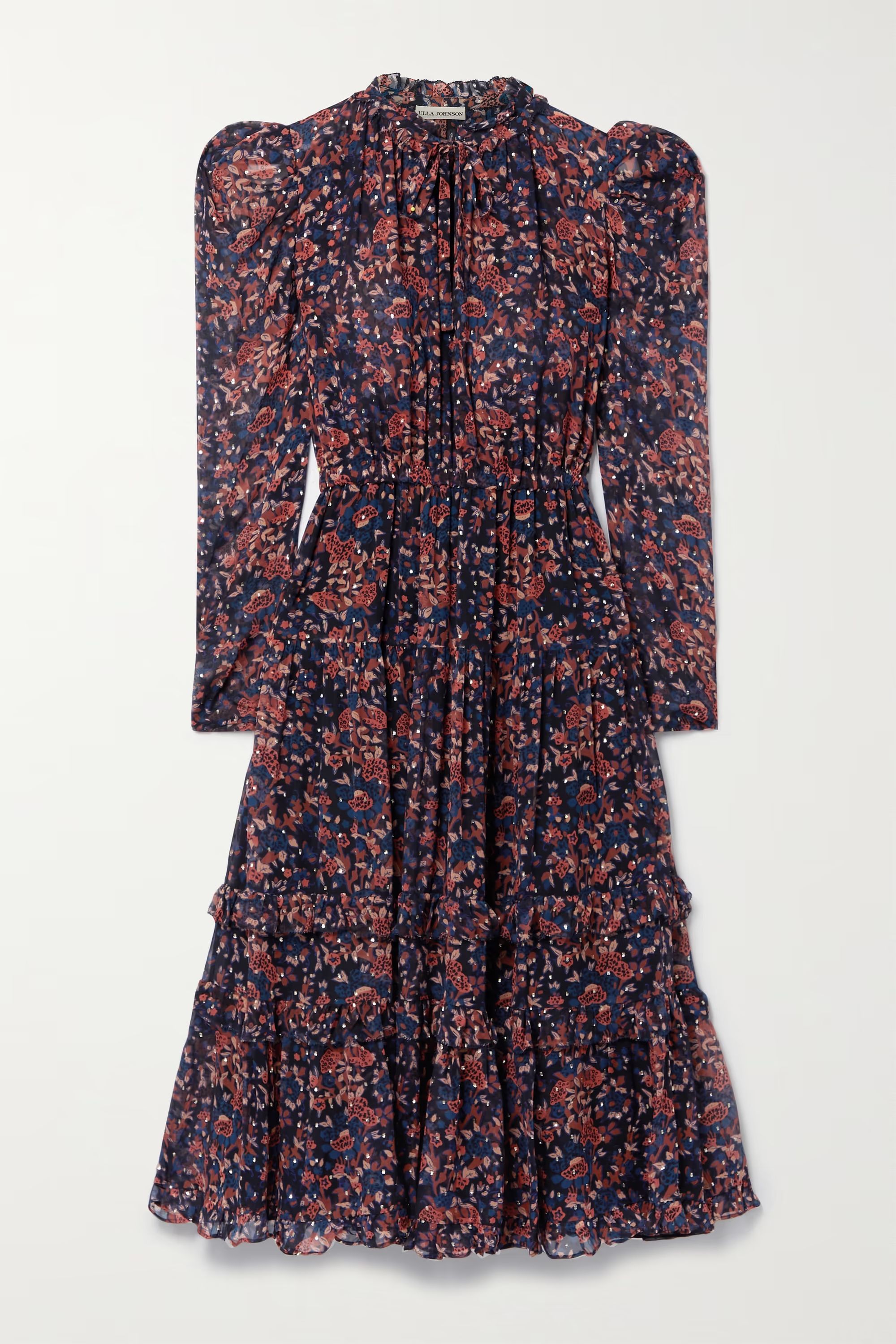 Beatrice floral-print fil coupé silk and Lurex-blend dress | NET-A-PORTER (US)