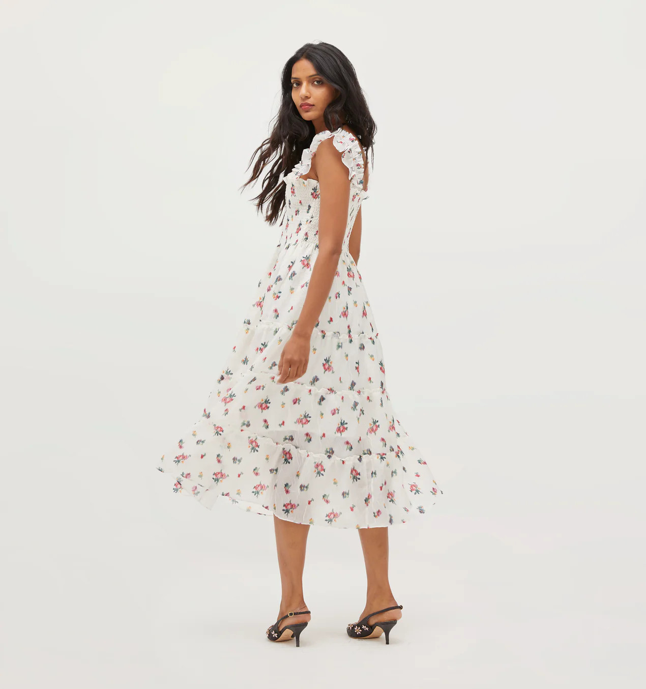 The Ellie Nap Dress - Butterfly Trellis Cotton Poplin | Hill House Home