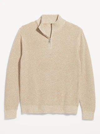 Rib-Knit 1/4-Zip Sweater for Men | Old Navy (US)