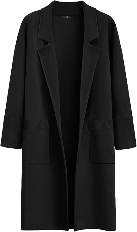 LILLUSORY Women's Long Cardigan Sweaters Fall Oversized Jacket Trench Coats | Amazon (US)