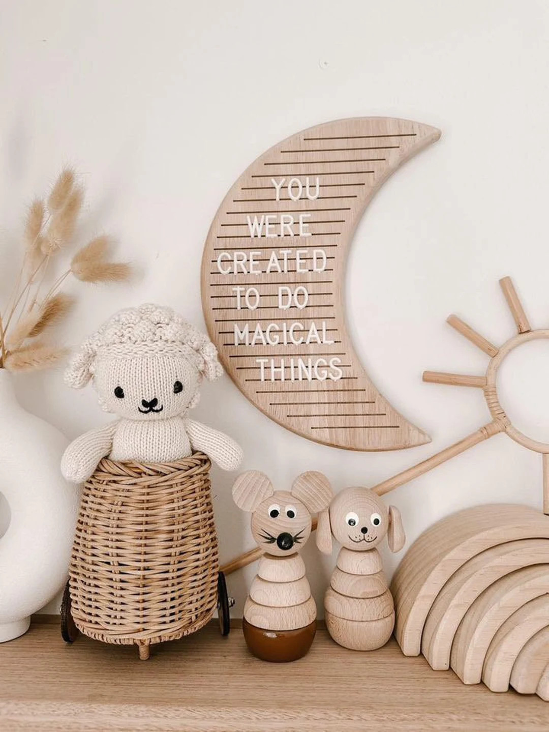 Moon Wooden Letter Board / Nursery Decor / Nursery Sign / Kids Room Decor / Wall Hanging | Etsy (UK)