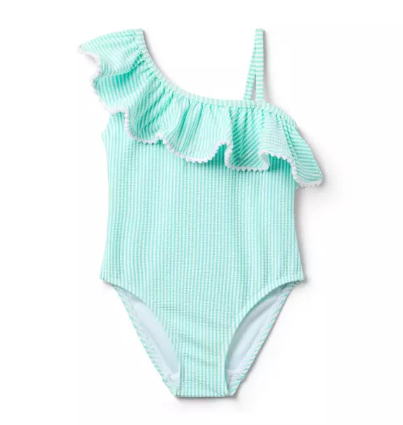 Recycled Striped Ruffle Swimsuit | Janie and Jack