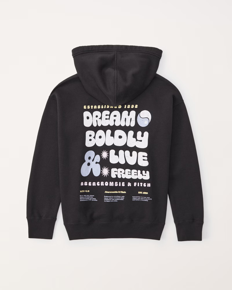legging-friendly graphic logo hoodie | Abercrombie & Fitch (US)